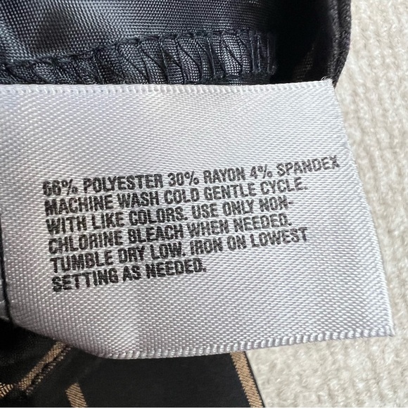 Worthington Modern Fit Plaid Dress Suit Pants Black And Tan Women’s Size 10 - Picture 5 of 9